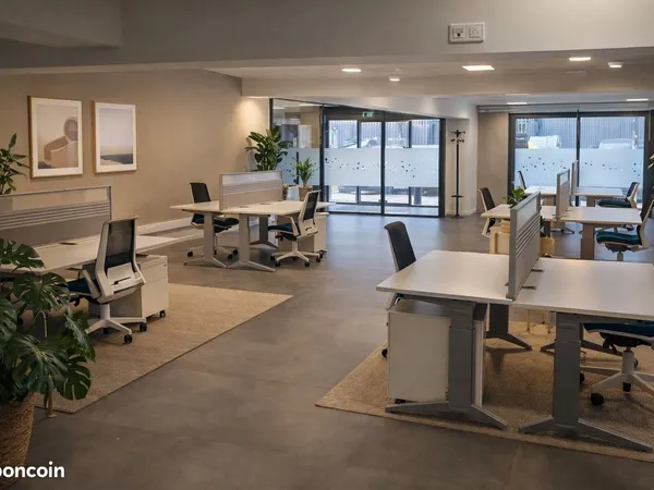 Coworking poste en open space