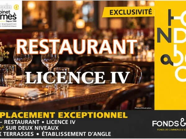 Fonds de commerce restaurant 202 m²