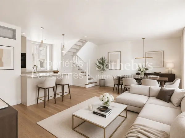 Elégant appartement en duplex entièrement rénové.