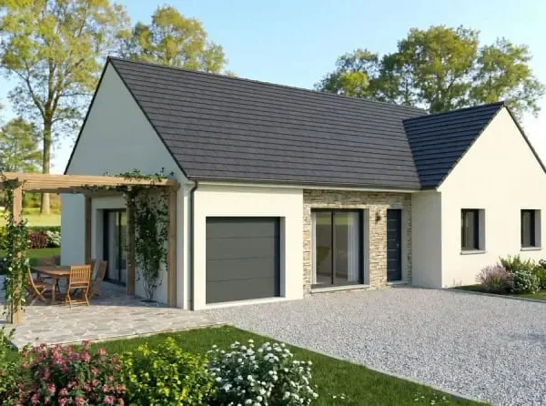 Maison neuve de plain-pied 88 m² 3 ch. + terrain 1122 m² à Boulay-les-Barres