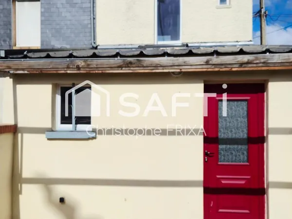 Maison T3 57m² habitables, 2 chambres, extérieur au calme