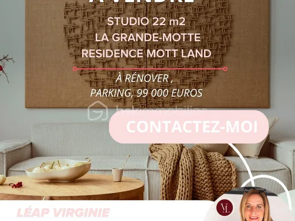 Studio 1 pièce 22 m²