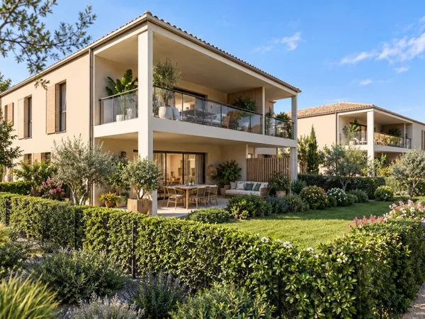 -Au nord d'AIX-EN-PROVENCE sur les hauteur T4 en avec beau jardin et terrasse couverte