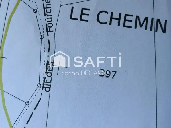 Terrain à bâtir 1392 m² - CU positif