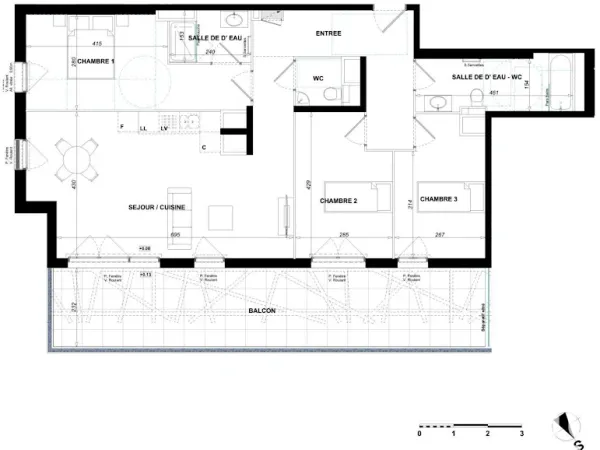Appartement 4 pièces 92 m²