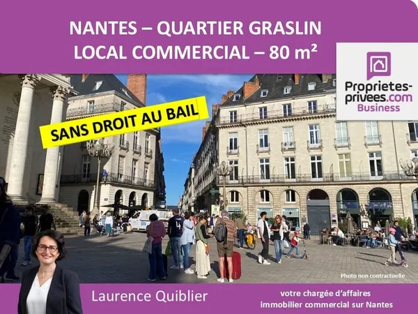 44000 NANTES - LOCAL COMMERCIAL A LOUER 80 M²