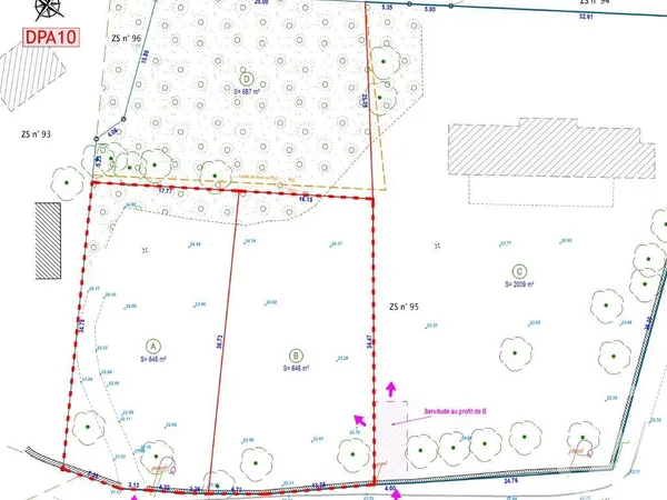 Terrain 646 m²