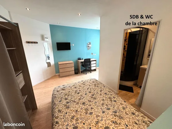 Coloc maison Albi centre-chambre SDB&WC privatifs