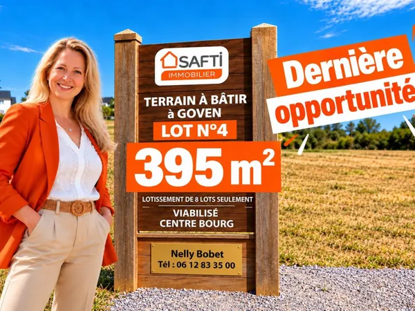 Terrain à bâtir de 395 m² - Viabilisé & Libre de constructeur - Dans un mini-lotissement intimiste s