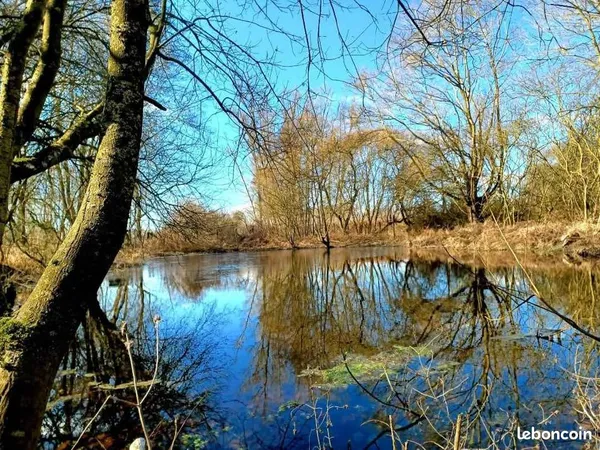 Etang d'environ 600 m² sur une parcelle de 3000 m² située en zone naturelle
