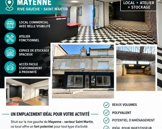 À LOUER - LOCAL COMMERCIAL DE 650 m² À MAYENNE