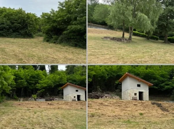 Terrain agricole 1 406 m² borné + bâtiment en pierre rénové