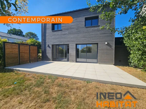 Maison contemporaine en ossature bois - 4 chambres - Gévezé