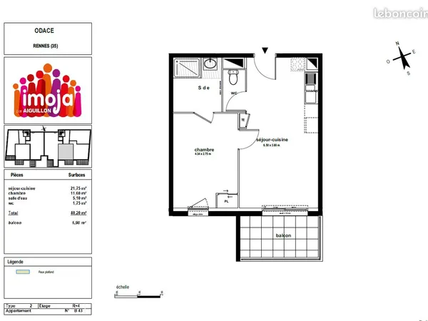 Appartement T2 à Louer Beauregard