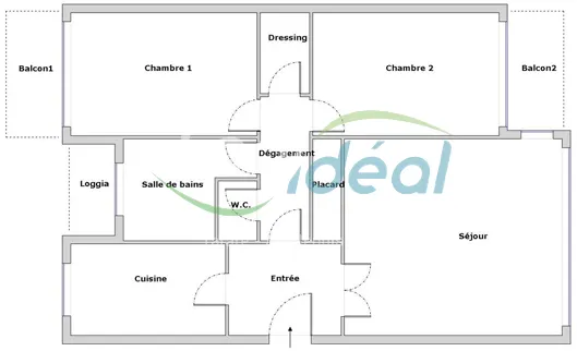 Achat Appartement T3 75 m2 Villeurbanne Gratte-Ciel / Flache