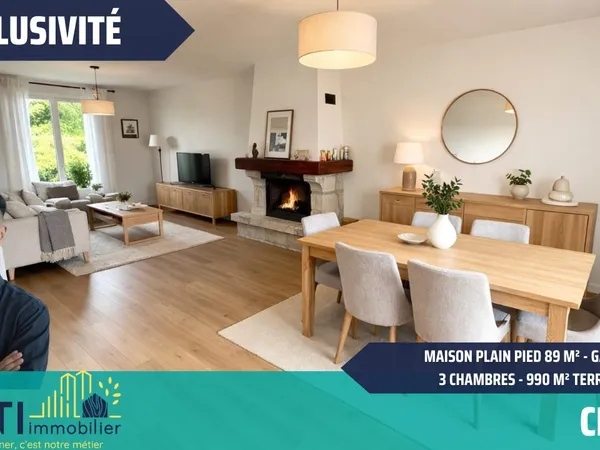 ? EXCLUSIVITÉ - MAISON PLAIN-PIED AVEC TERRAIN CONSTRUCTIB