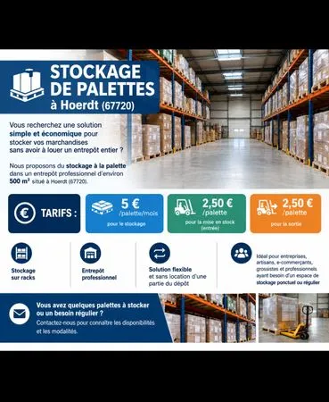 Stockage de palettes ou marchandise