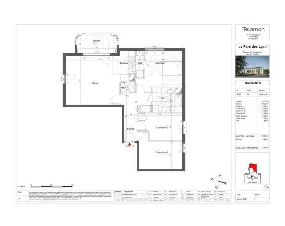 Appartement 4 pièces 85 m²