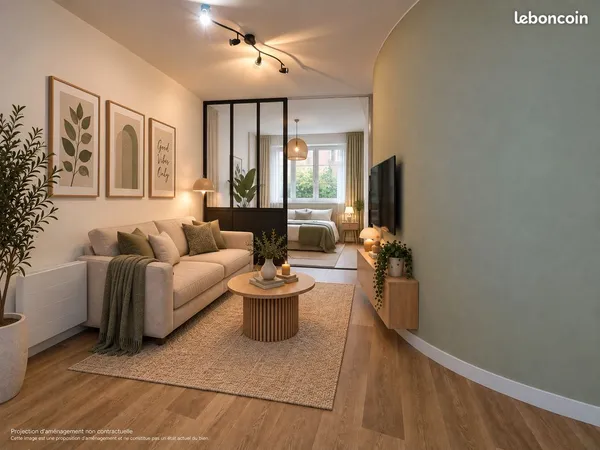 Studio 1 pièce 29 m²