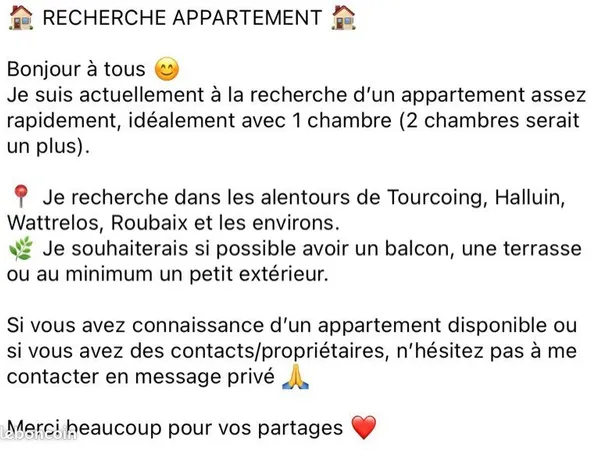 Appartement au alentour tourcoing wattrelos
