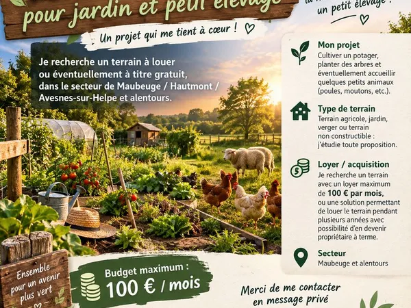 Terrain Location Bersillies   100€
