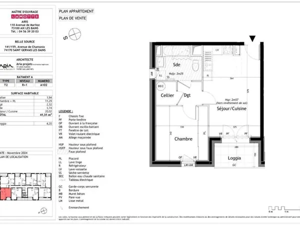 Appartement 2 pièces 41 m²