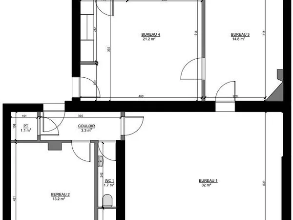 Local commercial 4 pièces 91 m²