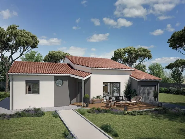 Maison contemporaine neuve de 113 m² sur terr...