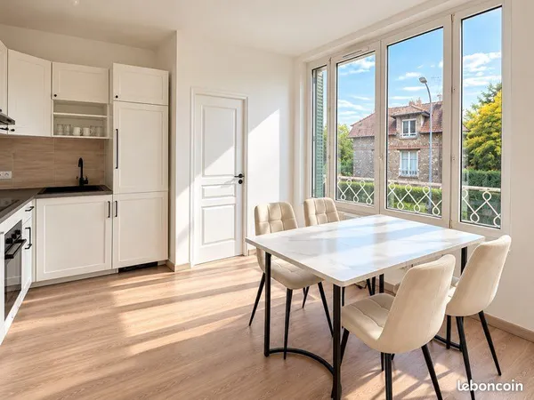T3 meublé entièrement rénové, 2 chambres, parking - à 5 min de la gare