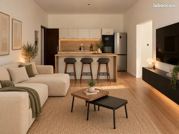 Appartement 2 pièces meublé - 45 m² - entièrement refait à neuf - Nancy centre