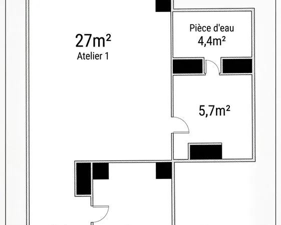 Bureaux 55 m² RDC libre - Épinay-sur-Seine (Proche Lac d'Enghien et transports T8/RER C)