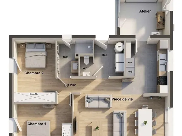 Maison 3 pièces 73 m²