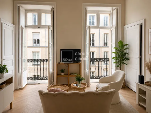 A VENDRE - AGENCE GIBOIRE NANTES - Appartement T3 de 56 m2 - NANTES QUARTIER HÔTEL DE VILLE