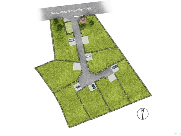 Terrain en lotissement 459 m²