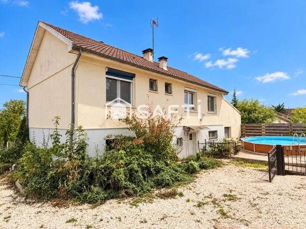 maison d'habitation 4 pièces sur sous sol aménagé avec atelier/garage attenant