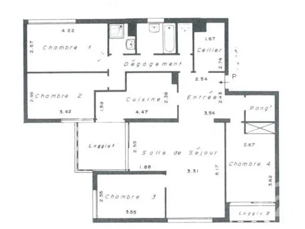 Appartement 4 pièces 97 m²