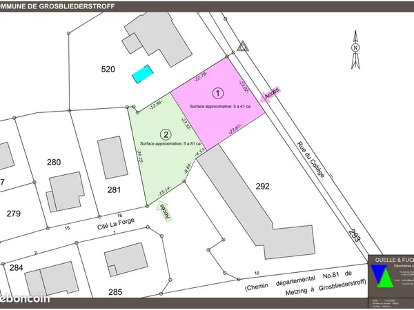 Terrain constructible 550 m2