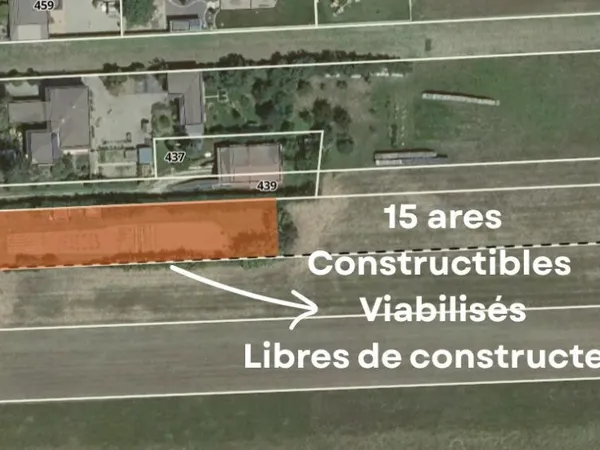 RARE - Grand Terrain constructible de 15 ares
