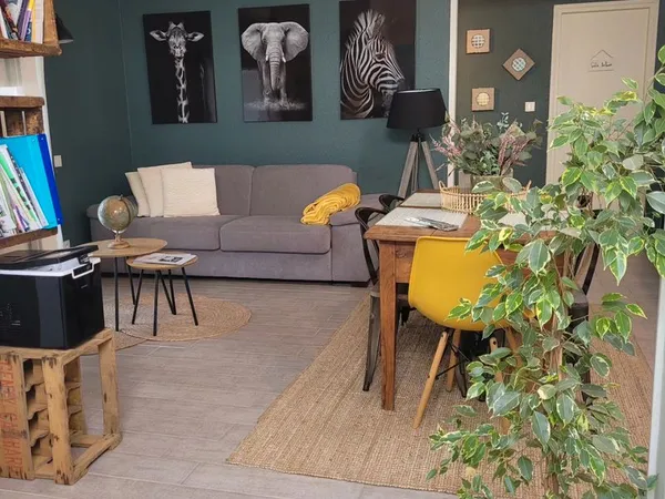 Appartement meublé, 3 pièces avec rez de jardin