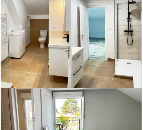 Appartement rénové 3 pièces - zone pavillonnaire