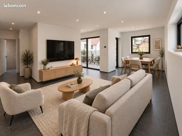 Maison neuve 4 pièces avec 2 garages - 111 m² hab. 164m² développés