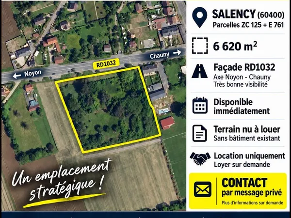 Terrain à louer (6620 m²)