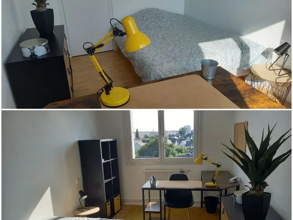 Chambre meublée dans colocation