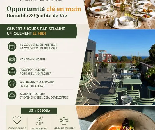Restaurant rentable clé en main - athélia - 5 jours midi