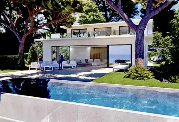 Roquebrune-Cap-Martin–Villa contemporaine avec vue mer, proche Monaco, livrée clé en main