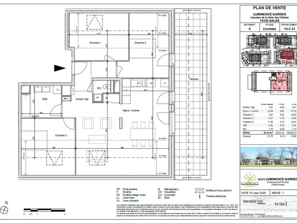 Appartement 4 pièces 81 m²