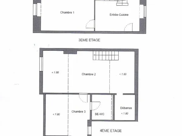 Beau 3 pieces en duplex