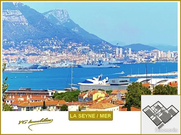 LA SEYNE T4 prox centre VUE RADE de Toulon