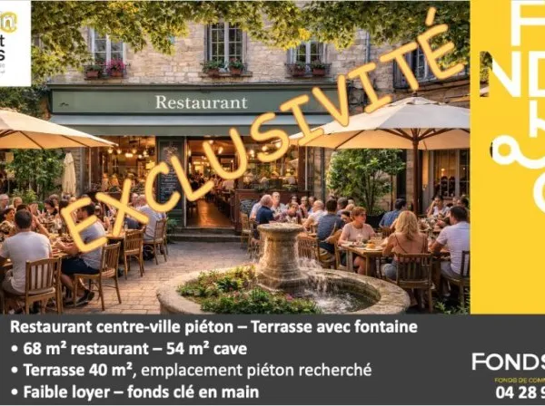 Fonds de commerce restaurant 162 m²