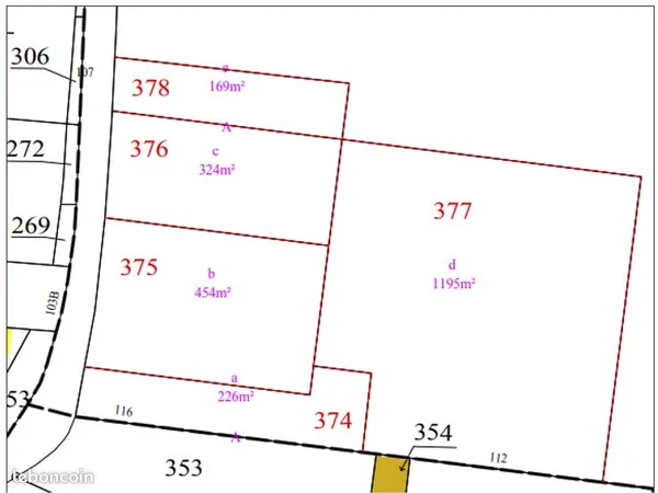 Terrain viabilisé 454m² Le Pallet